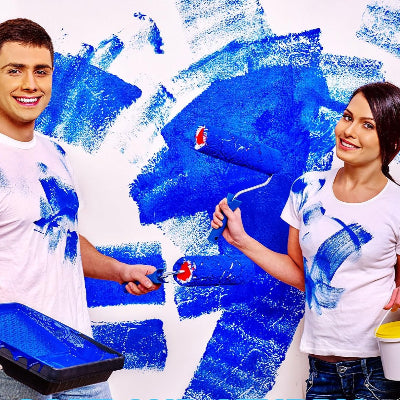 Rouleau Peinture - RollerCoverPro™ - Rayures Bleu Violet